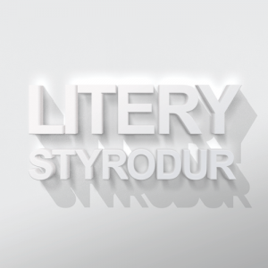 Litery ze styroduru